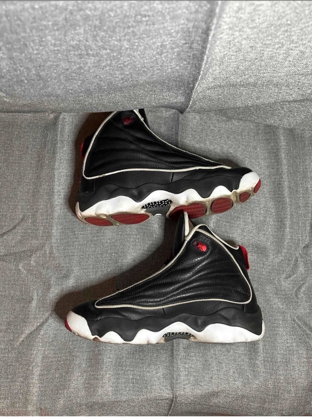 Jordan Black White and Red Retro Basketball Sneakers